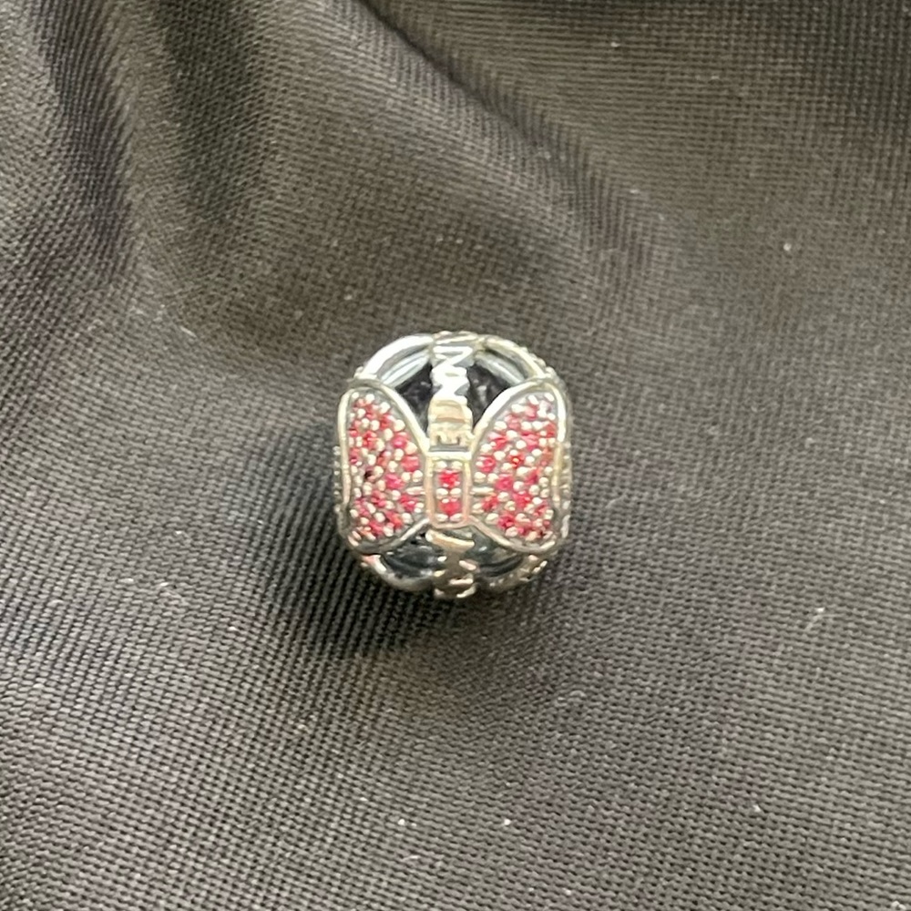 Pandora Sparkle Minnie Bow Charm - Park Exclusive